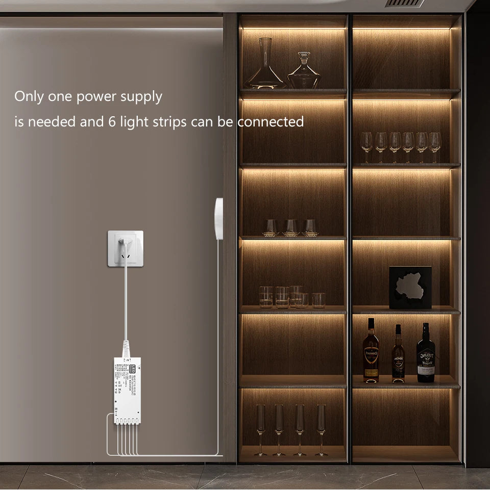 Dimmable COB LED strip light for pantry shelf