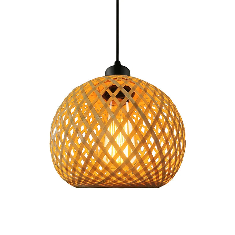Eco friendly bamboo ceiling light fixture