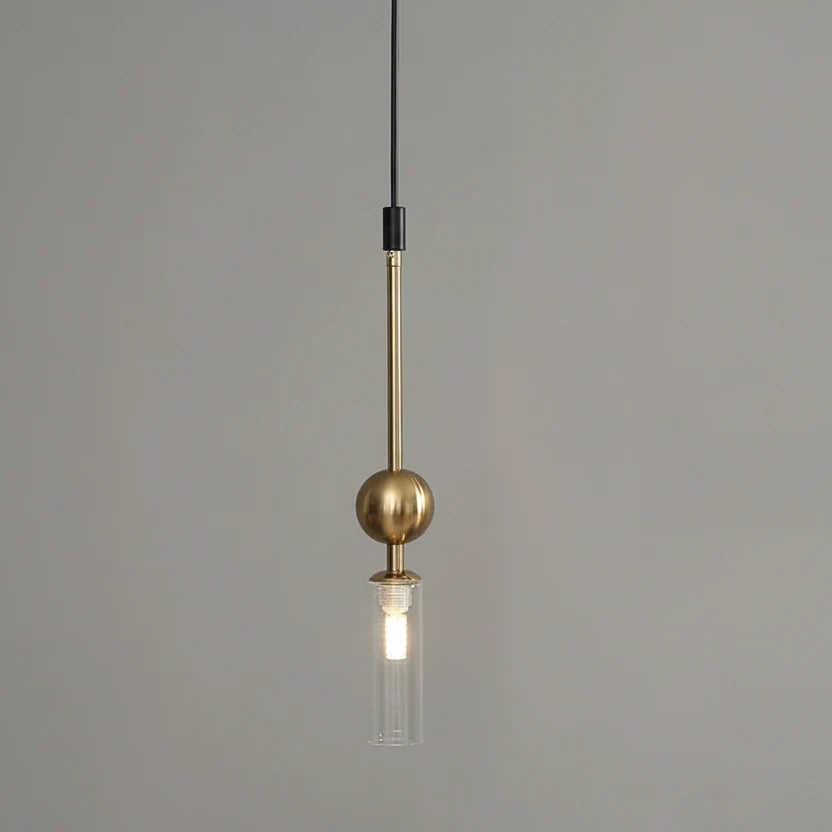 Nordic Light Luxury Pendant Hanging Lamp - Gold Black Iron Art Chandelier LED Restaurant Bedroom Bedside Glass Decoration Hanging Light