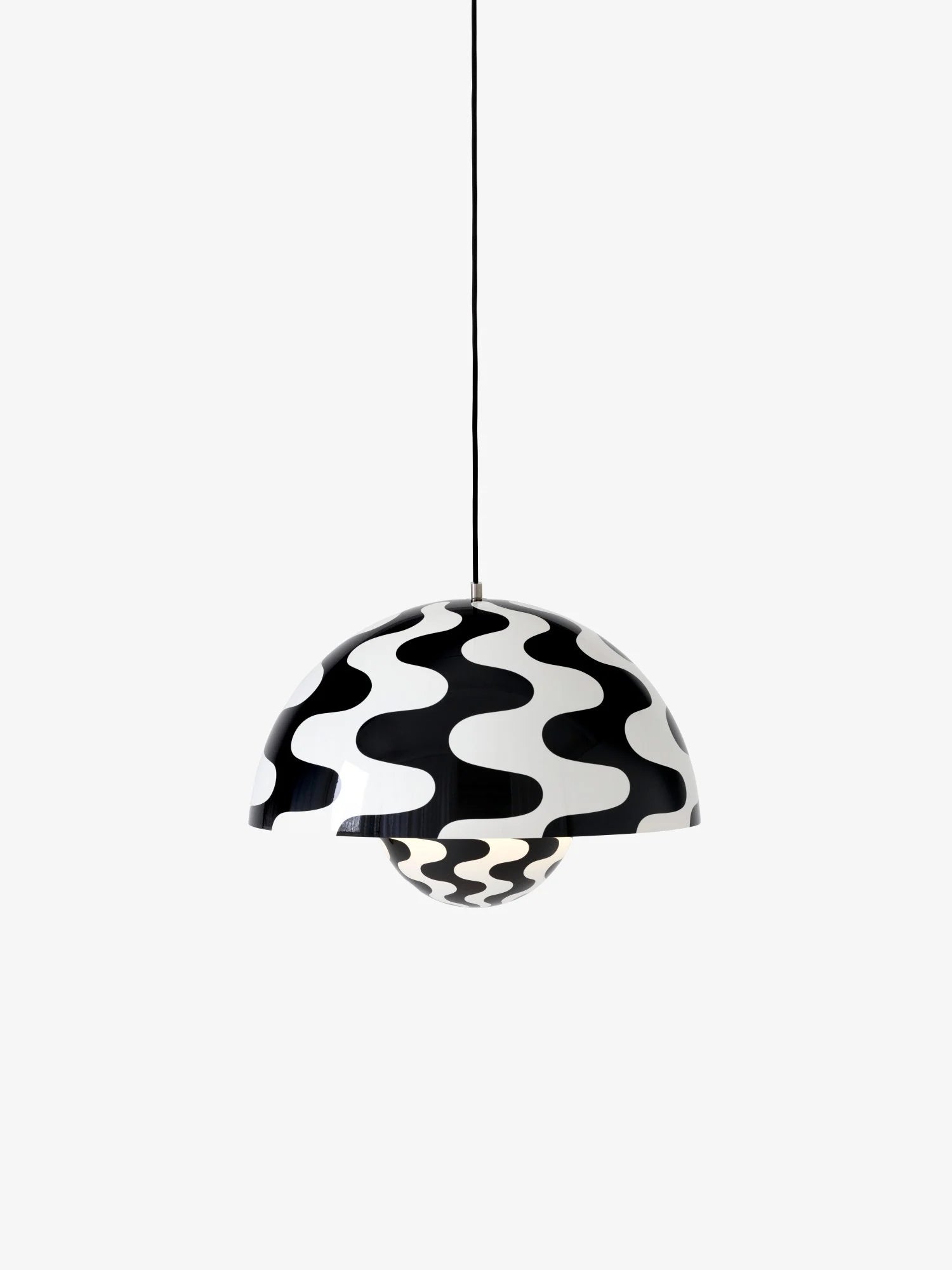 Nordic bud pendant light hanging over kitchen island
