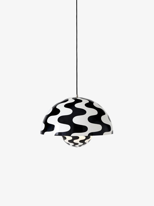 Nordic bud pendant light hanging over kitchen island