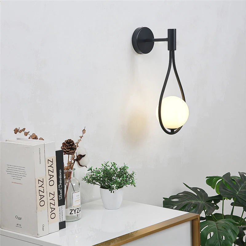 Modern Glass Ball Wall Lamp
