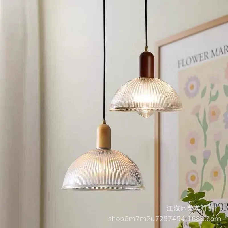 Nordic Wood Bedroom Pendant Lamp