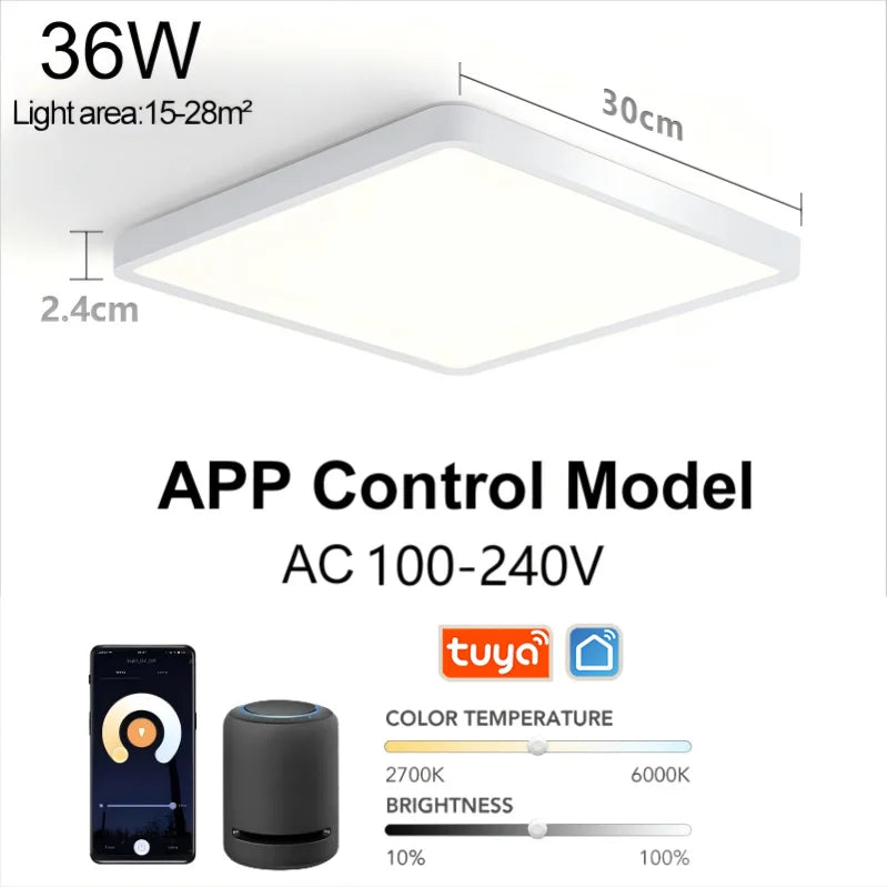 Smart Wood Grain Ceiling Lamp