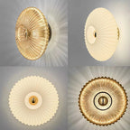 Noor Retro Ribbed Glass Wall Lamp - Sunburst Sconce