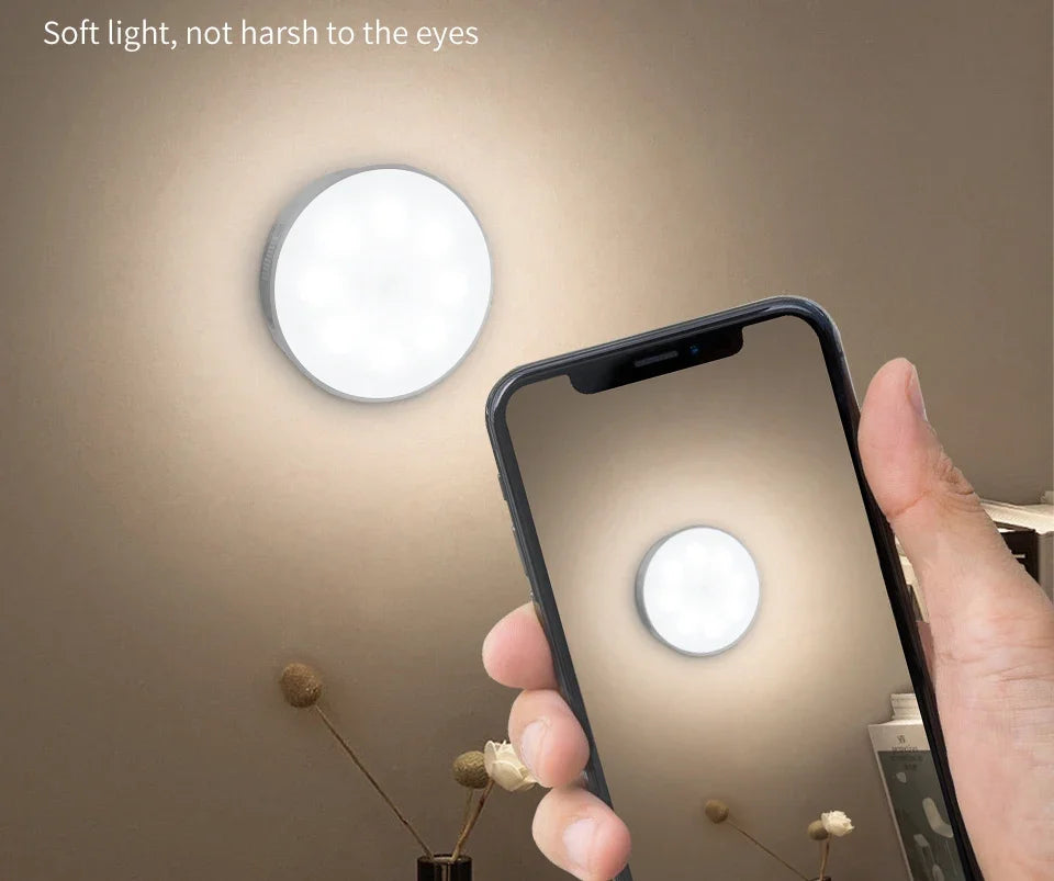 Motion Sensor Light - Rechargeable Battery Powered LED Night Light for Bedroom, Kitchen & Hallway (2/4/6 Pcs)