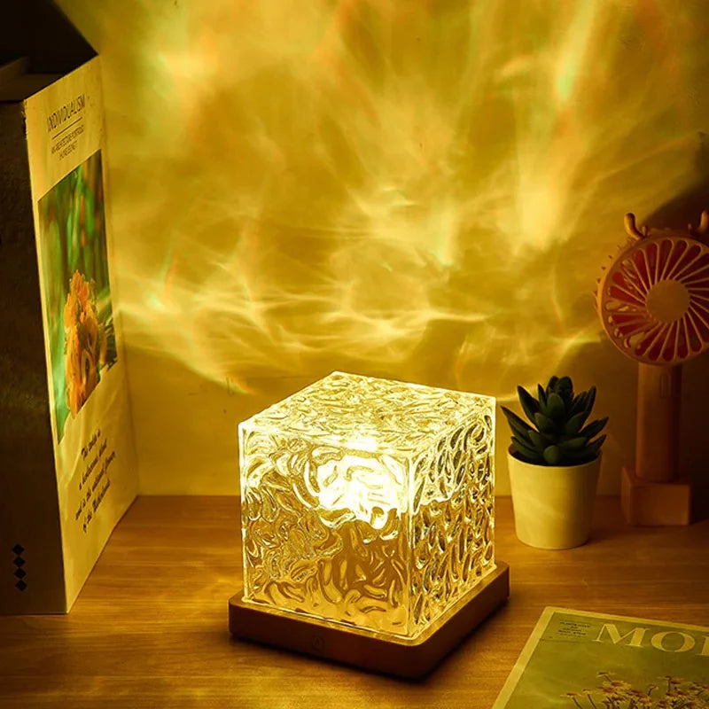 Dynamic Water Ripple Crystal Night Lamp