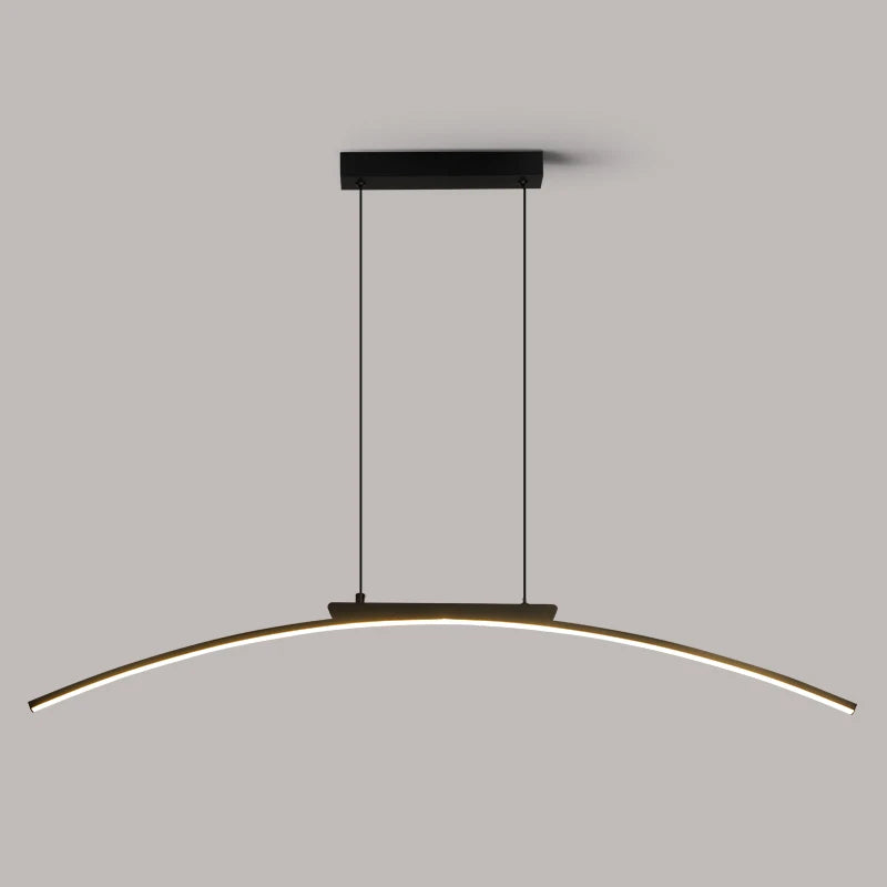 Noor Curved LED Arc Pendant Light