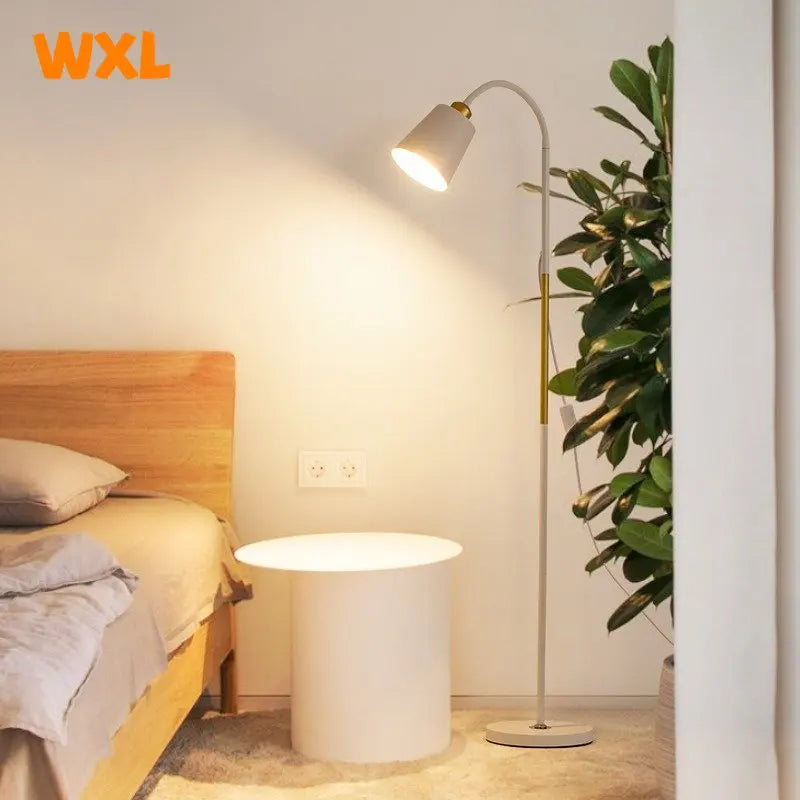 Noor Adjustable Floor Lamp - Modern Black Reading Light