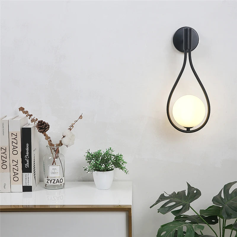 Modern Glass Ball Wall Lamp