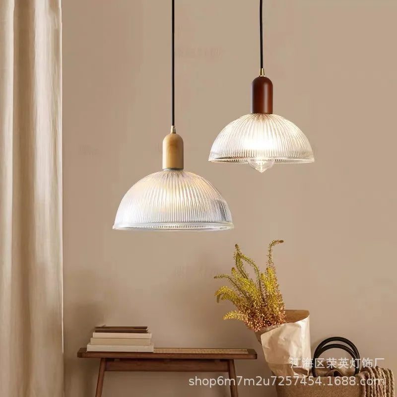 Nordic Wood Bedroom Pendant Lamp