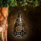 Moroccan Solar Iron Lantern Light