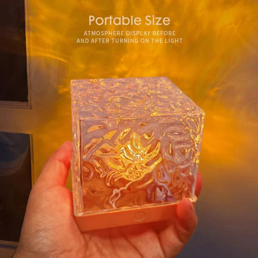 Dynamic Water Ripple Crystal Night Lamp