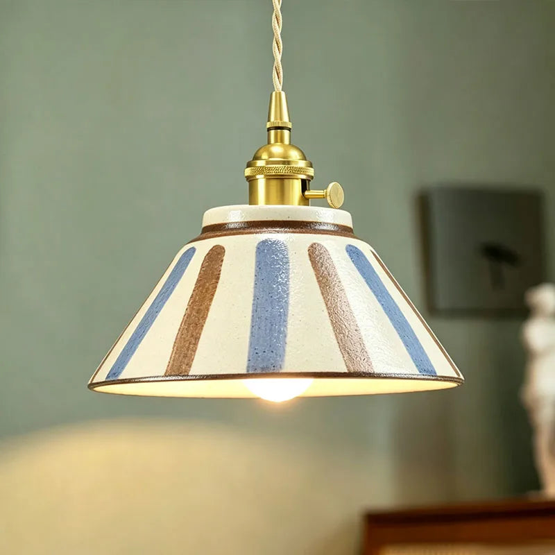 Noor Ceramic Pendant Lamp - Retro Tea Room Light