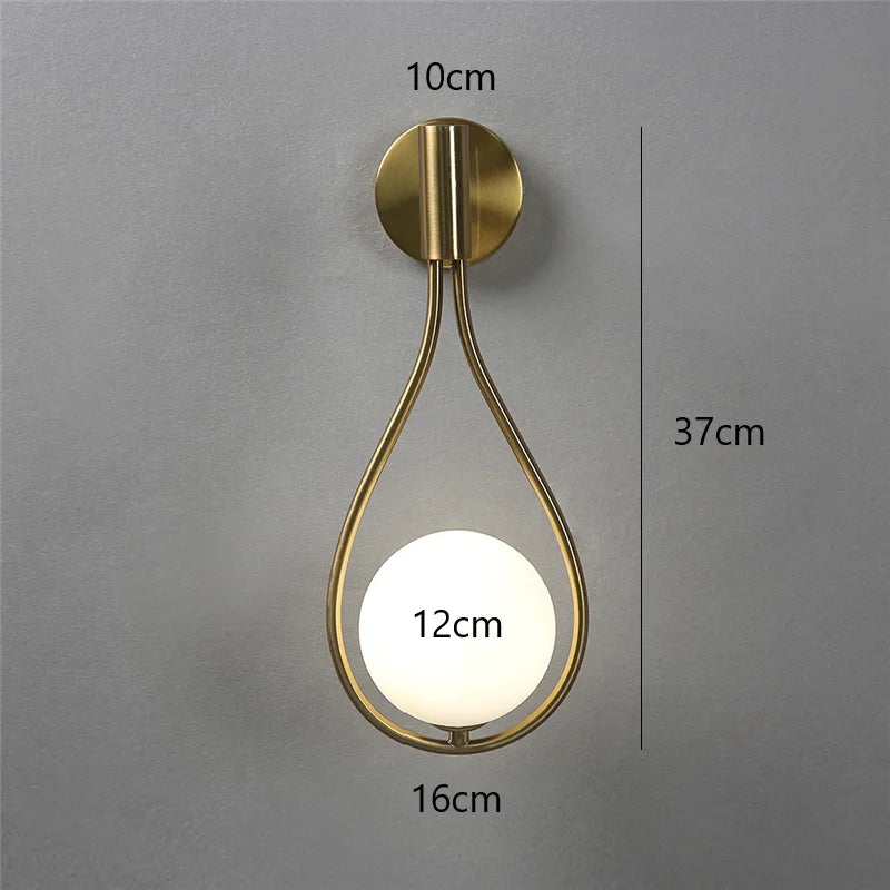 Modern Glass Ball Wall Lamp