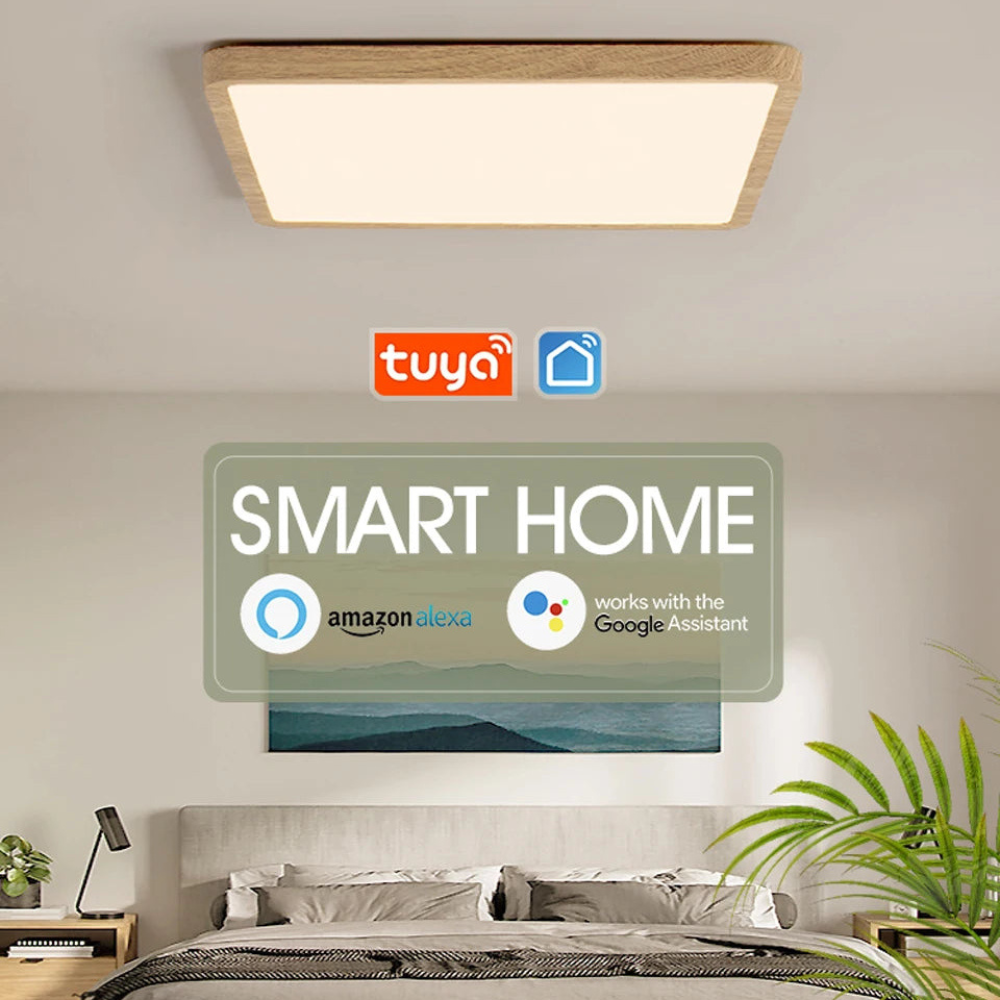 Smart Wood Grain Ceiling Lamp