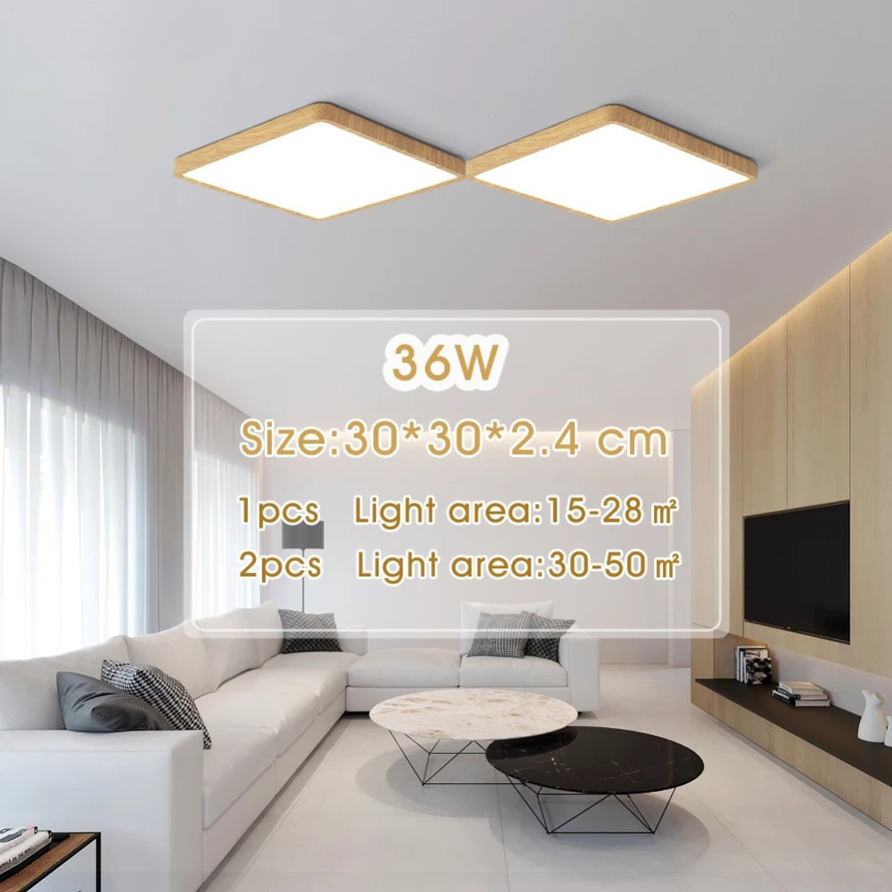 Smart Wood Grain Ceiling Lamp
