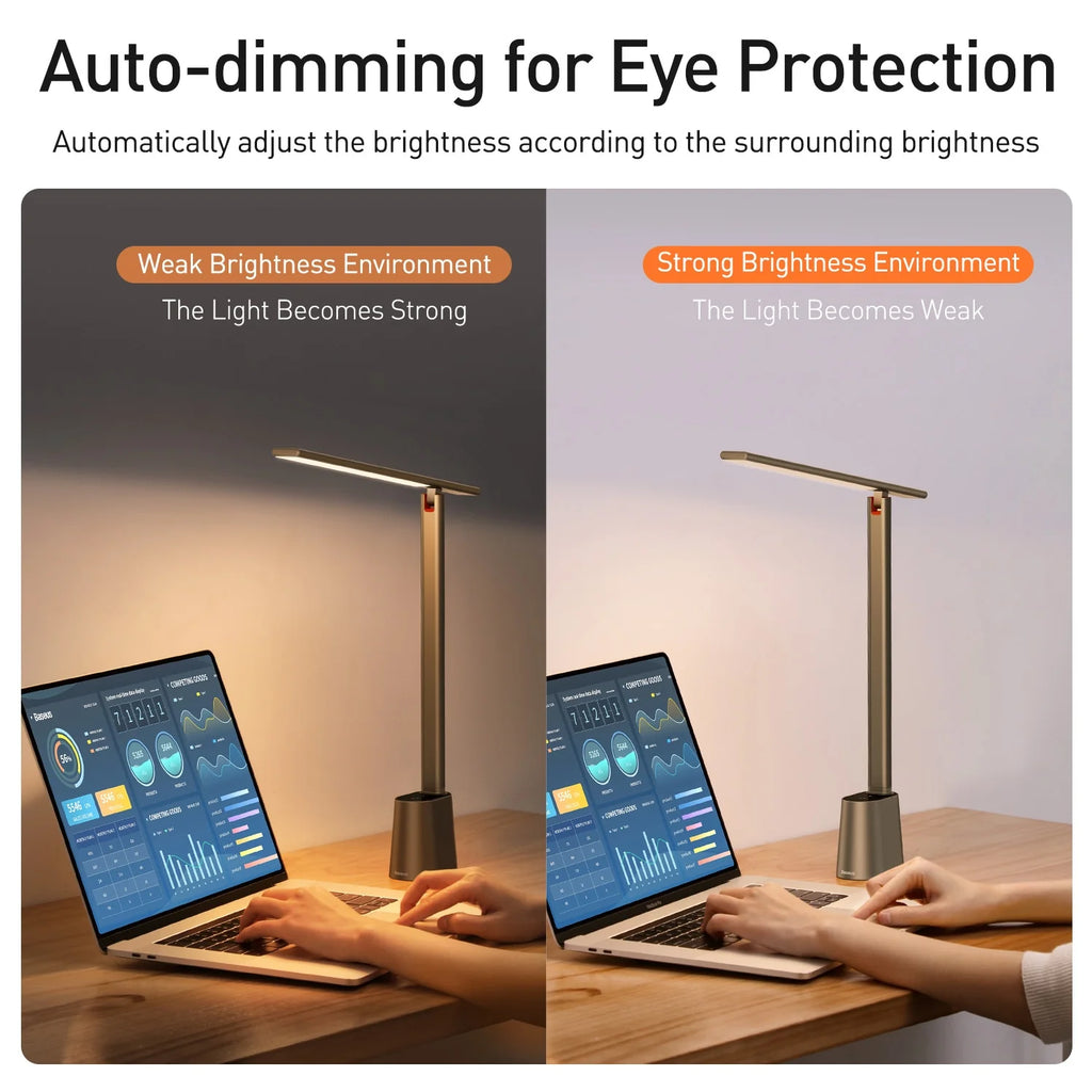adjustable desk lamp folded compact position

