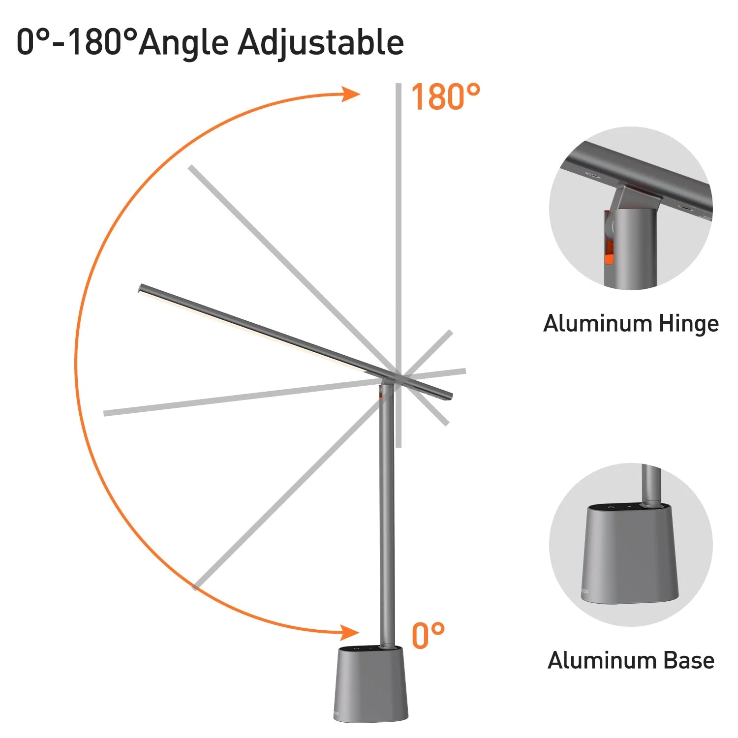 adjustable desk lamp folded compact position