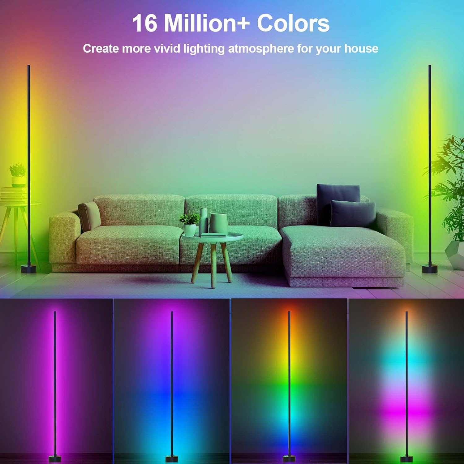 best floor lamps for living room in dark ambient setting
