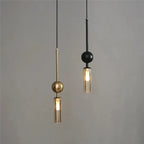 hanging lamp gold black Nordic iron design