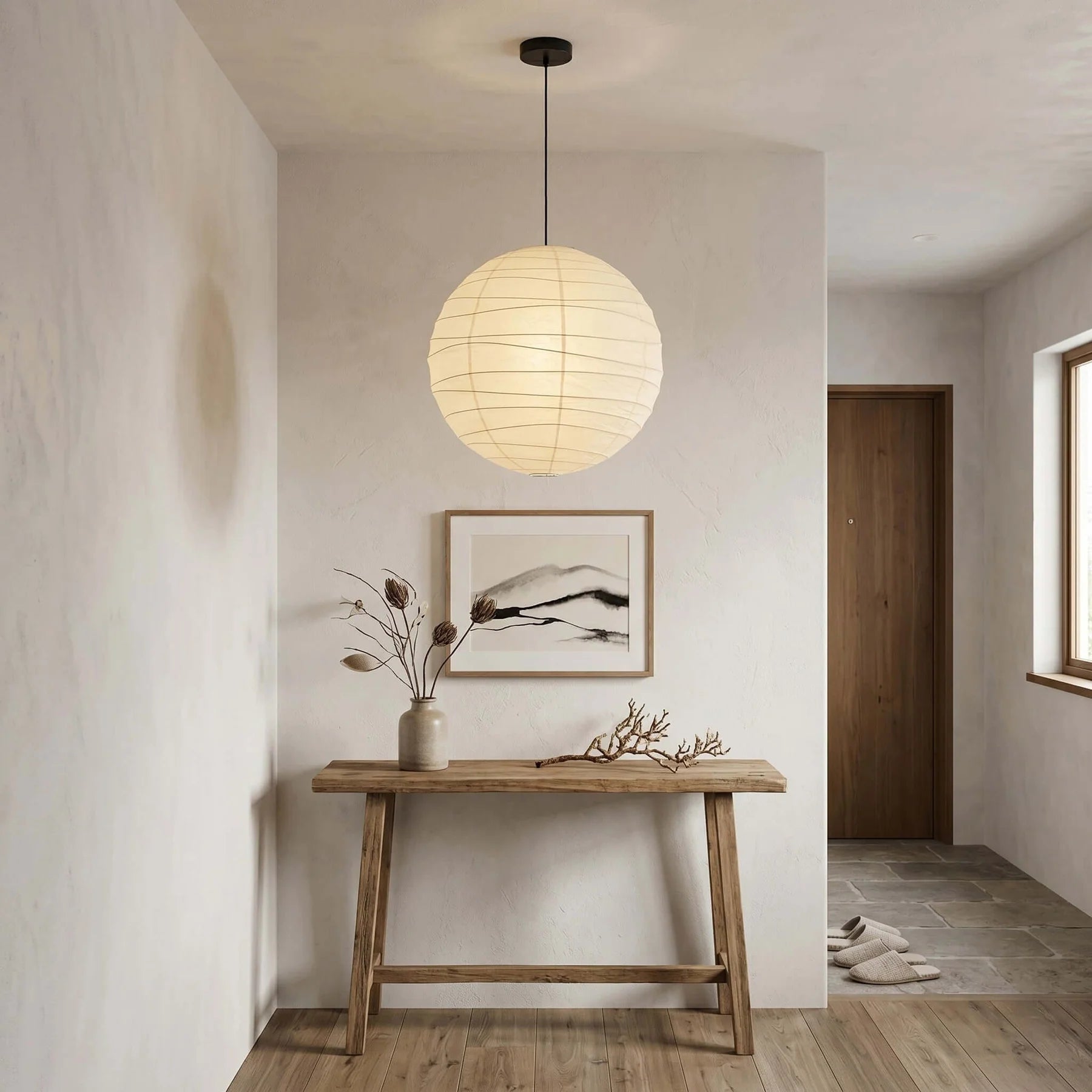 lantern light rice paper ball chandelier kitchen