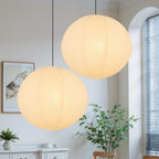 lantern light round rice paper pendant hanging