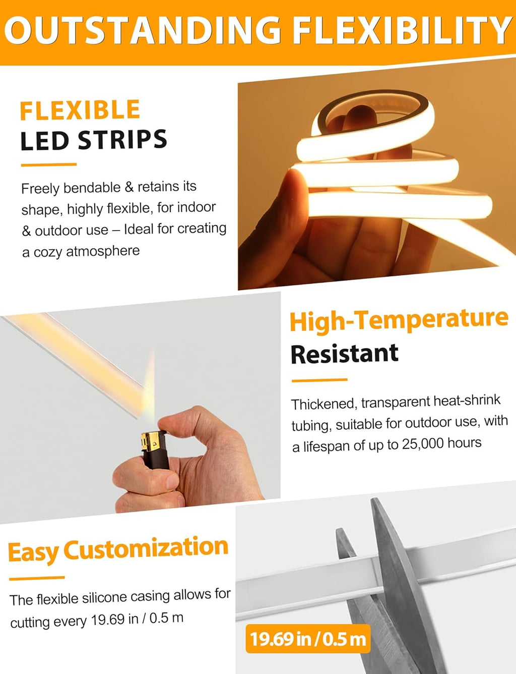 led tape adhesive backing installation demo
