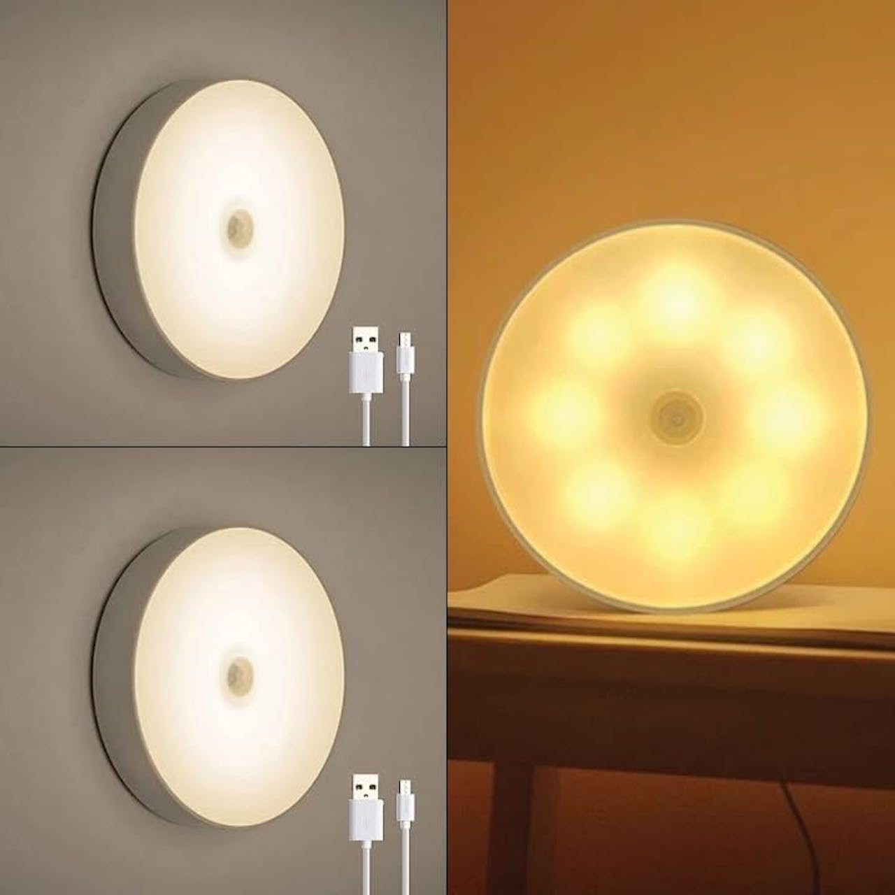 motion sensor light charging with USB cable
