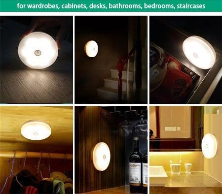 motion sensor night light glowing softly in dark room
