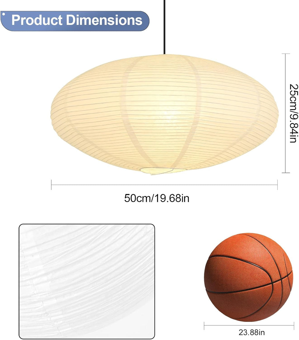 paper lantern pendant light suspension cord detail