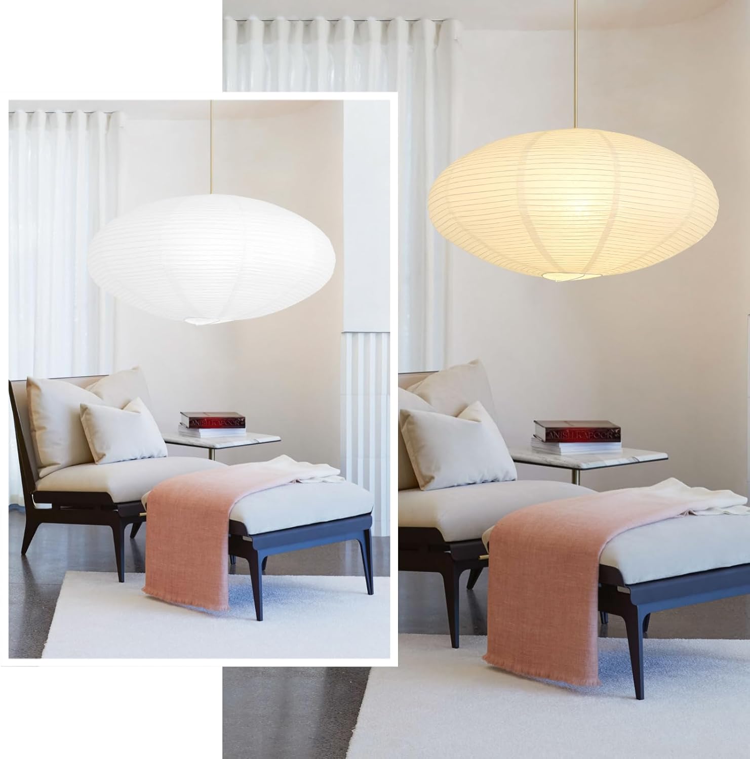paper lantern with light warm ambient glow