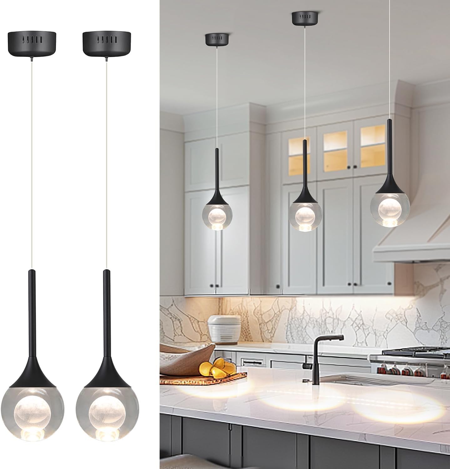 pendant light moon crystal ball glass globe design