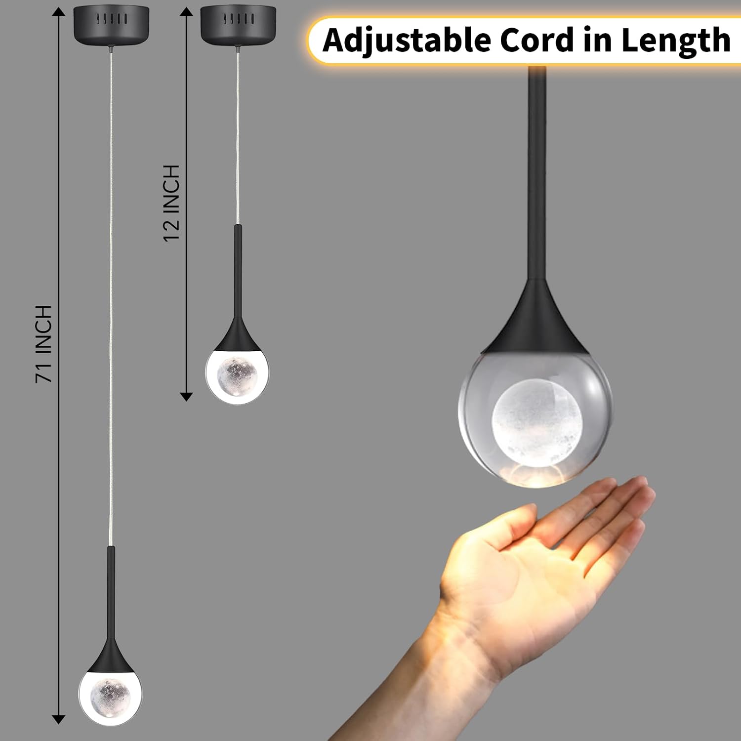 pendant lights for kitchen chrome finish detail