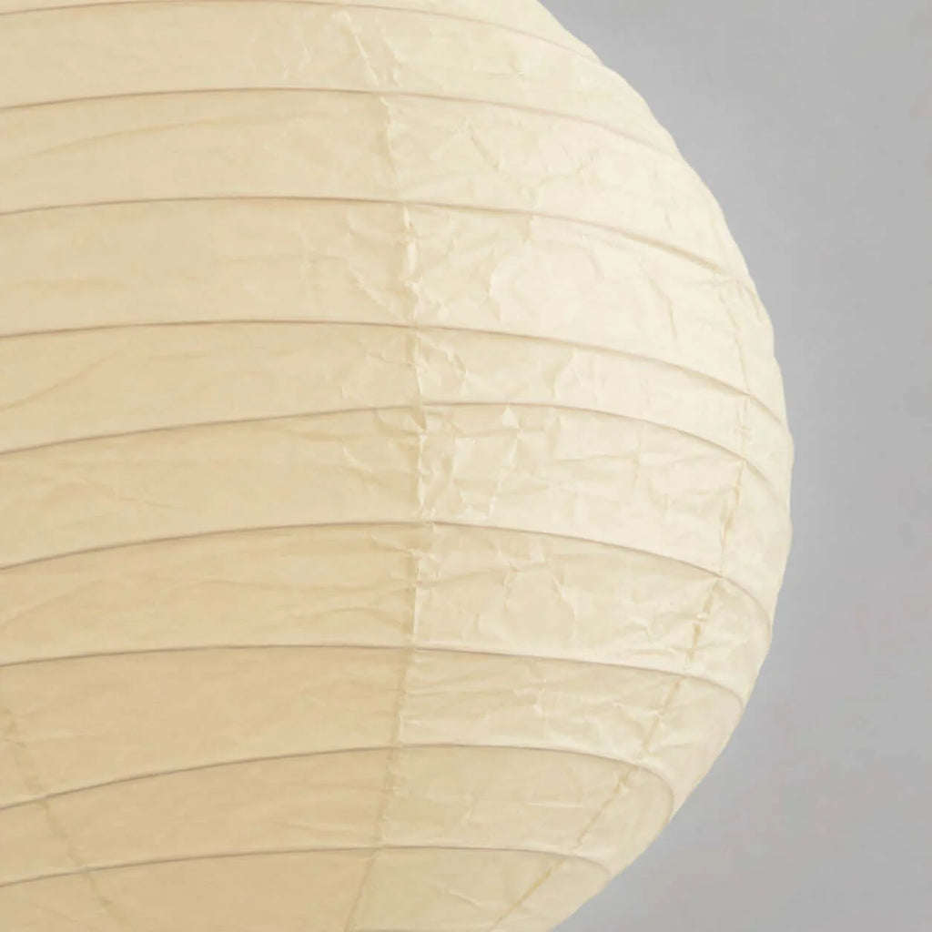 rice paper ball chandelier texture close up